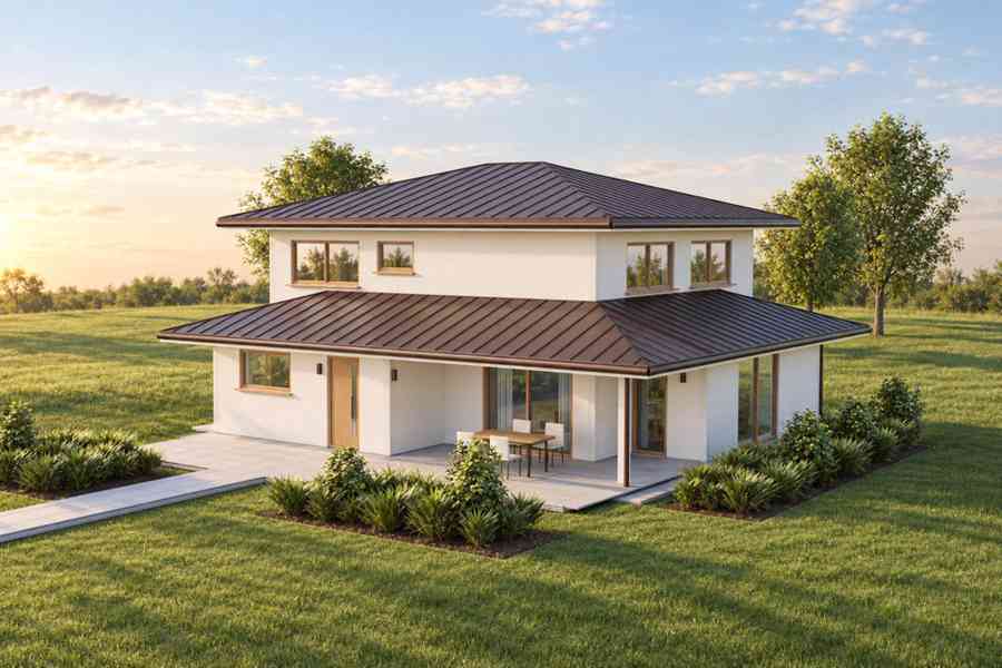 3D vizualizace exteriéru domu, fasády a okolí - foto 4