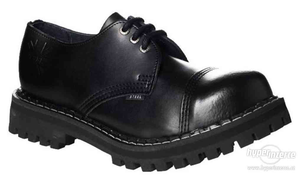Nové boty Steel 3 dírkové - Černé - foto 1
