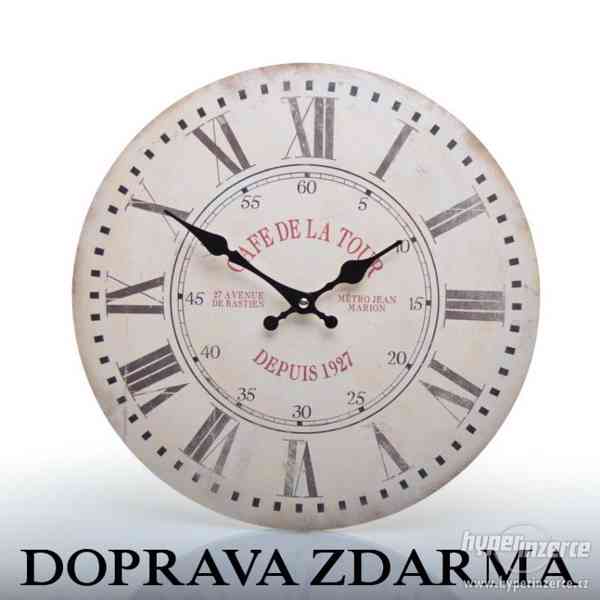 Vintage hodiny s řimskými čísly, DOPRAVA ZDARMA - foto 1