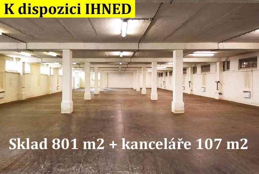 Nájem přízemního skladu 801 m2, rampa Praha 9 Horní Počernic - foto 3