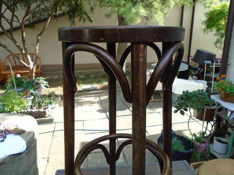 Starožitná barová vyšší židle židlička Ton Thonet 73 pěkná - foto 12