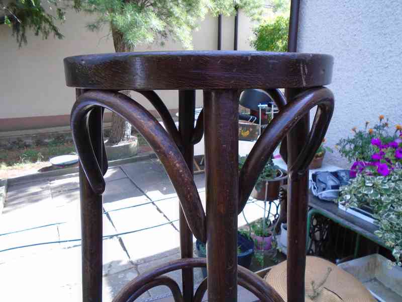 Starožitná barová vyšší židle židlička Ton Thonet 73 pěkná - foto 7