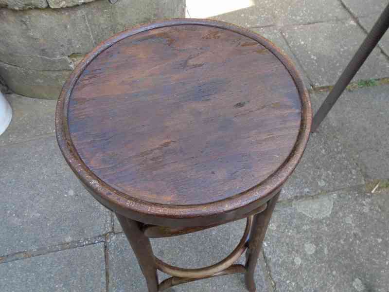 Starožitná barová vyšší židle židlička Ton Thonet 73 pěkná - foto 13