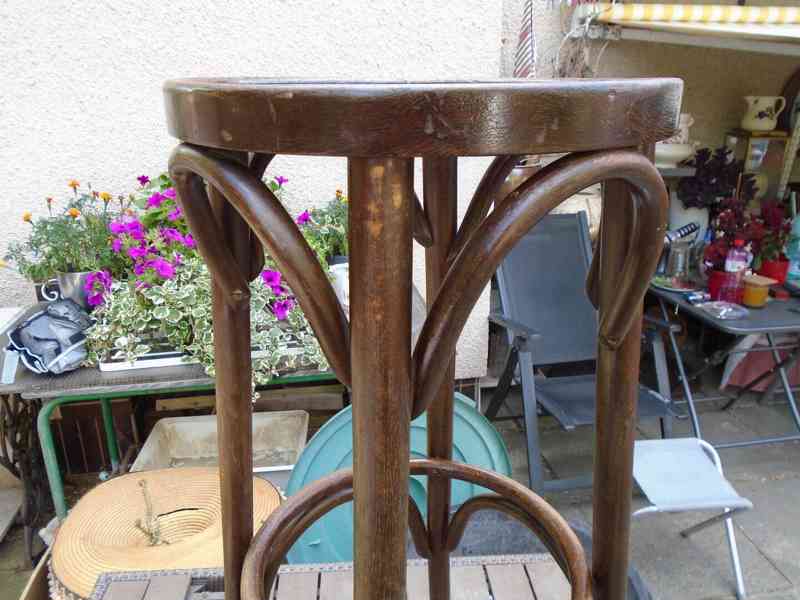 Starožitná barová vyšší židle židlička Ton Thonet 73 pěkná - foto 5