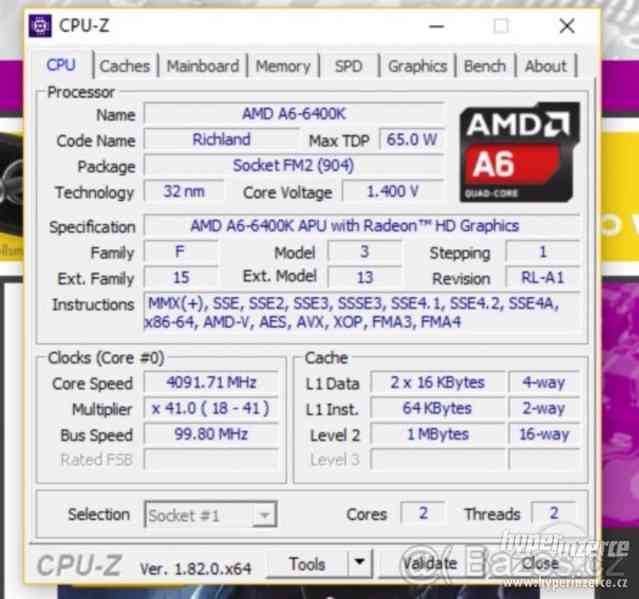 Komplet Pc AMD A6-6400K,6Gb Ram,1Gb GK,Case,HD - bazar - Hyperinzerce.cz