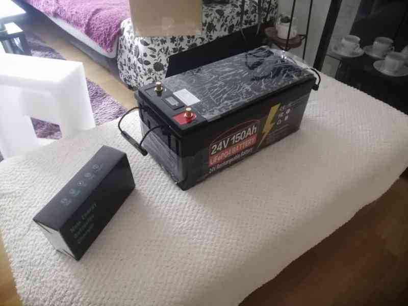 LiFePO4 baterie 24V 150Ah Vestavěná BMS Nová - foto 2