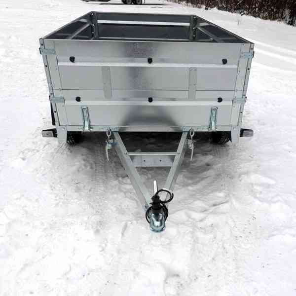 Přívěsný vozík sklopný NOVÝ–AKČNÍ SET S NÁSTAVBOU BOČNIC,DPH - foto 9