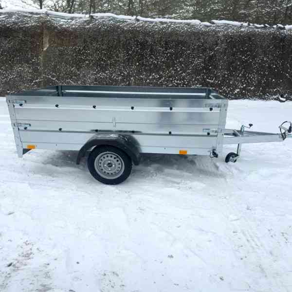 Přívěsný vozík sklopný NOVÝ–AKČNÍ SET S NÁSTAVBOU BOČNIC,DPH - foto 7