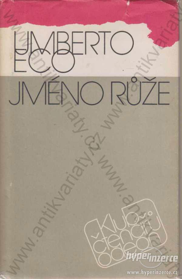 Jméno růže Umberto Eco Odeon 1988 - foto 1