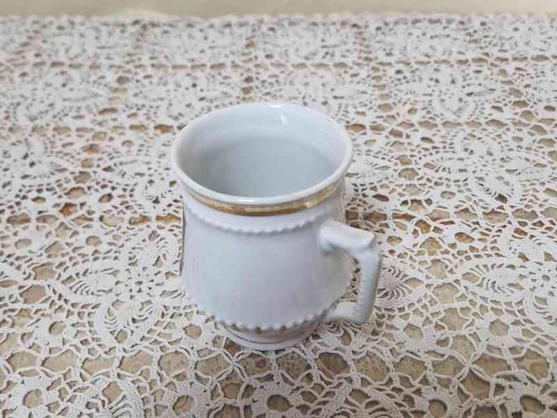 Sbírkový starý porcelánový Hrnek Mušlák Skuteč - foto 4