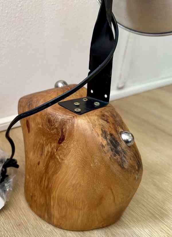 UPCYCLING elekt lampa AUTORSKÝ ORIGINÁL hliník 2kuličky TOP! - foto 4
