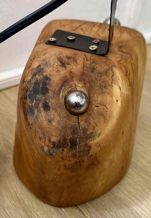 UPCYCLING elekt lampa AUTORSKÝ ORIGINÁL hliník 2kuličky TOP! - foto 3