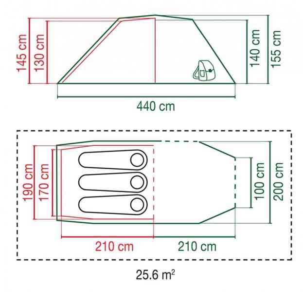 Turistický stan Coleman Tasman 3 Plus - foto 2