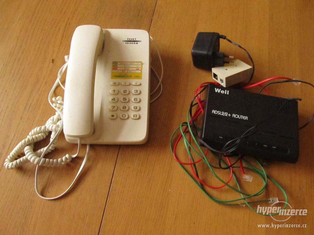 Tlačítkový telefon pevná linka, modem - bazar - Hyperinzerce.cz
