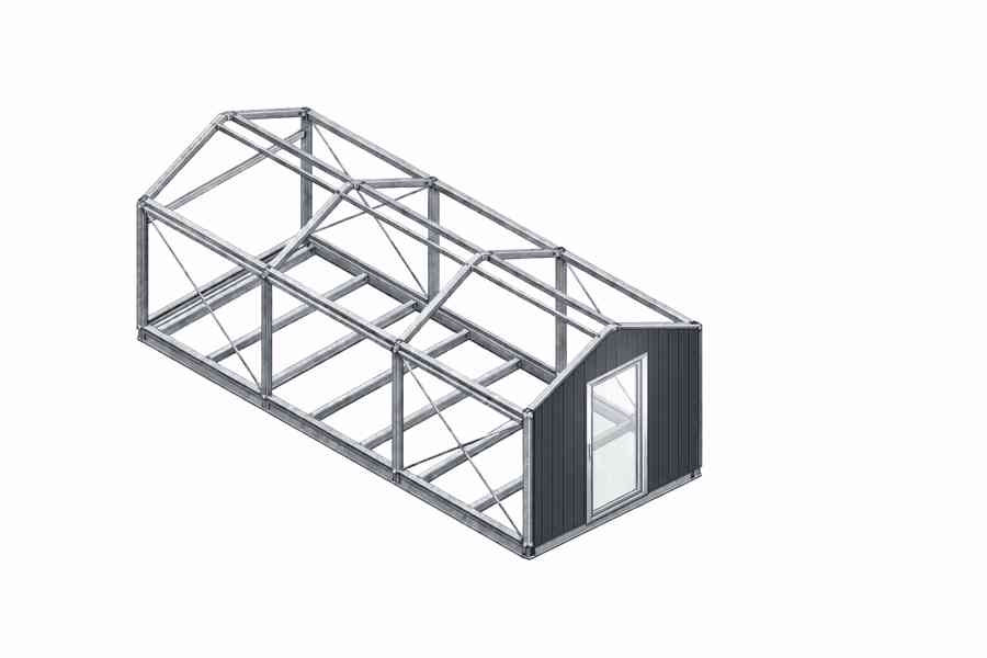 Ocelový rám pro montovaný domek/kontejner 8 × 3,6 m - foto 1