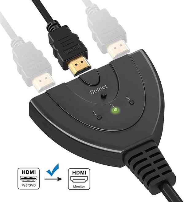 HDMI roztrojka pro připojení více zařízení do jednoho Hdmi - foto 5