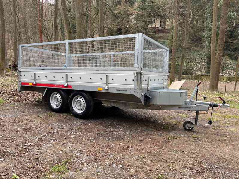 Valníkový přívěs 2 000 kg, 1,7x3,2m, nadstavba, alu nájezdy - foto 6