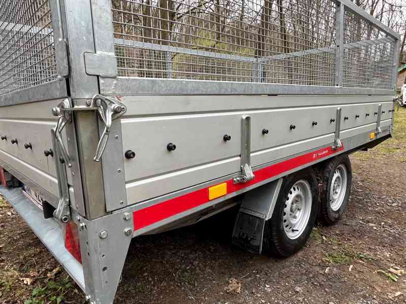 Valníkový přívěs 2 000 kg, 1,7x3,2m, nadstavba, alu nájezdy - foto 13