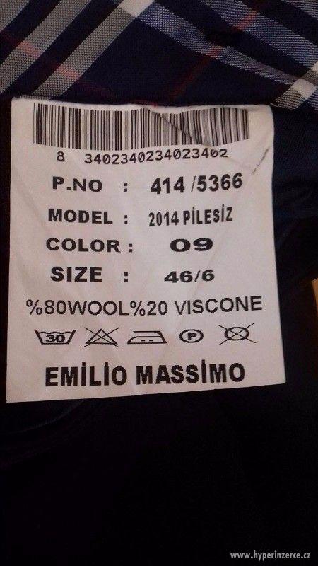 Pánský, tmavě modrý oblek (slim fit) - foto 3
