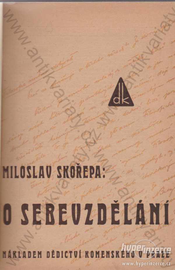 O sebevzdělání Miloslav Skořepa 1933 - foto 1