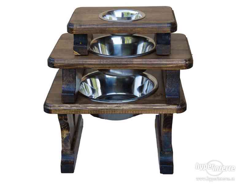 Dřevěné stolky pro psy,stojan na misky - foto 6
