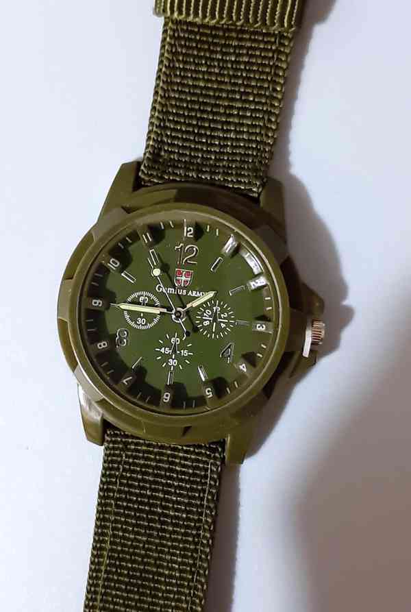 Hodinky quartz pánské - ARMY - zelené, hnědé - foto 3