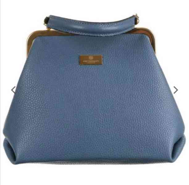 Luxusní dámská kožená kabelka Peterson modrá  - foto 2