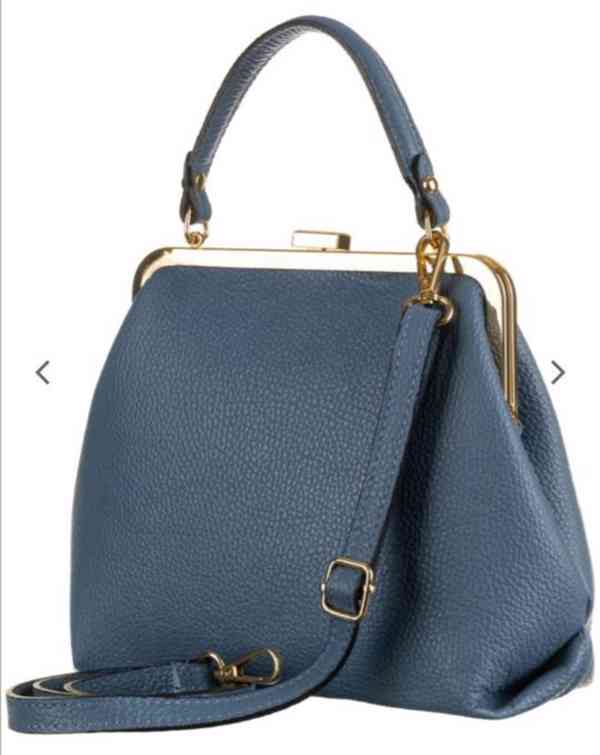 Luxusní dámská kožená kabelka Peterson modrá 