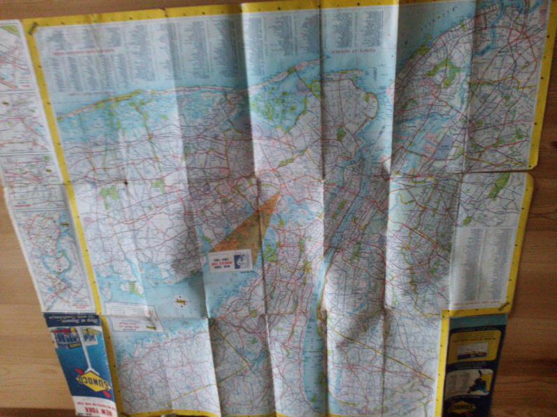 Mapa N. Y. z roku 1964 - oboustranná a podrobná            - foto 4