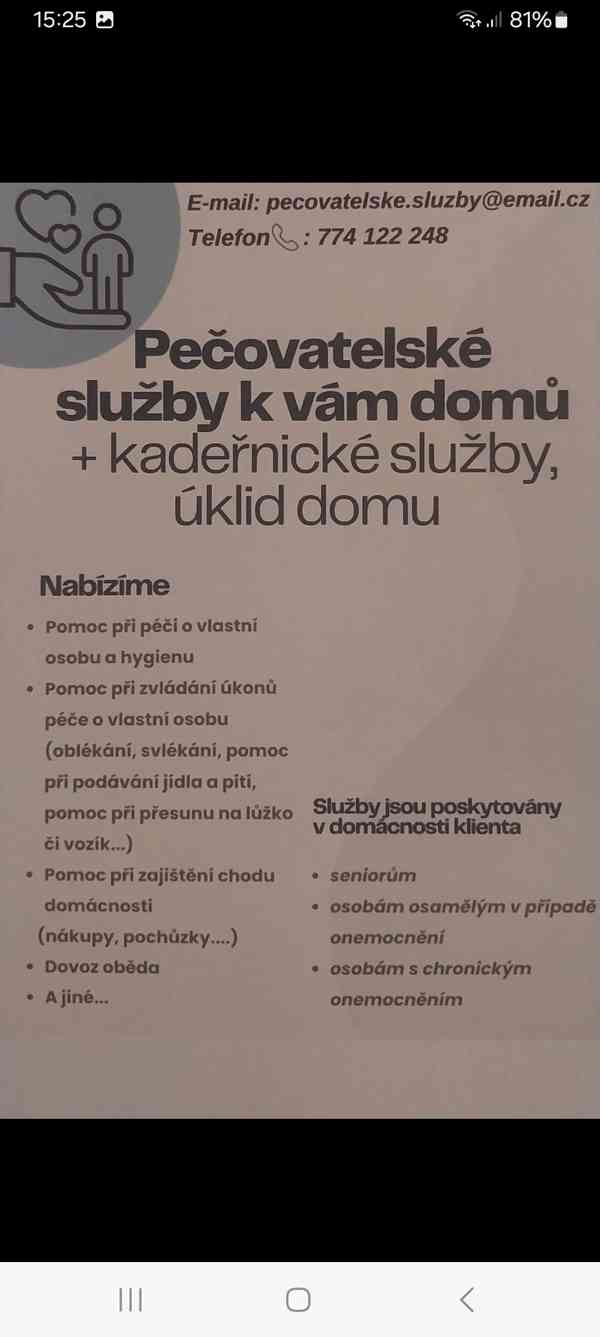 Pečovatelské služby - foto 1