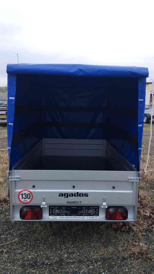 Přívěs AGADOS HANDY 7 N1, 750 KG+PLACHTA 1,34 M +OP.KOLEČKO - foto 3