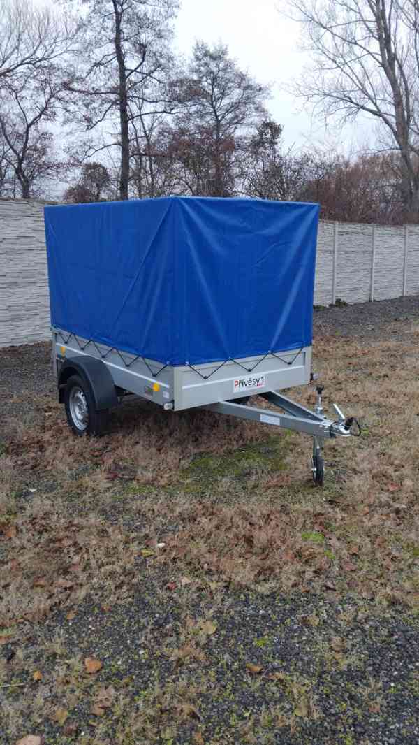 Přívěs AGADOS HANDY 7 N1, 750 KG+PLACHTA 1,34 M +OP.KOLEČKO - foto 2