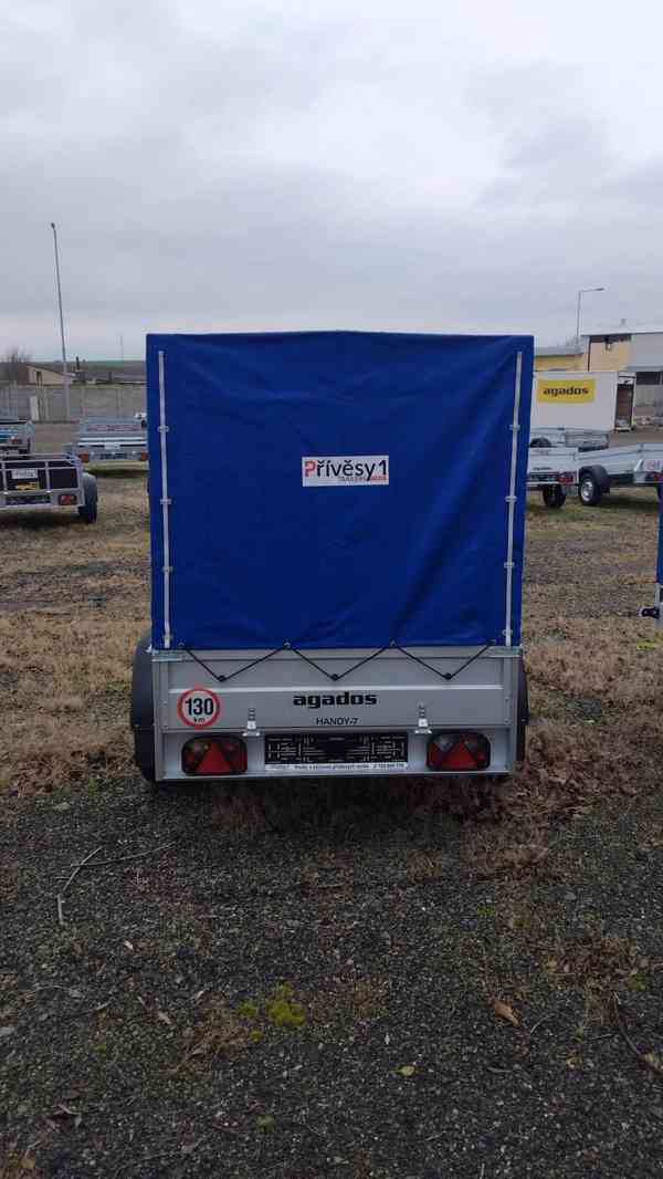Přívěs AGADOS HANDY 7 N1, 750 KG+PLACHTA 1,34 M +OP.KOLEČKO - foto 6