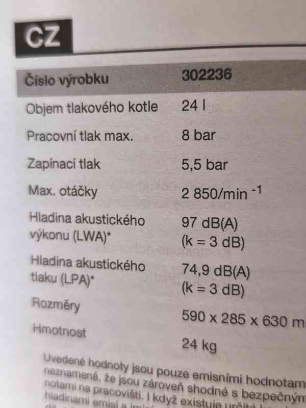 Prodám NEPOUŽITÝ olejový Kompresor LUX-TOOLS KPS-24/257 - foto 7