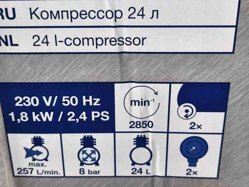Prodám NEPOUŽITÝ olejový Kompresor LUX-TOOLS KPS-24/257 - foto 6