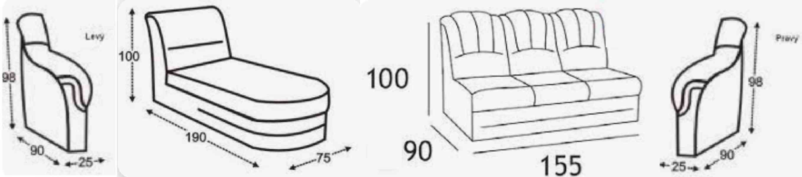 Sedací souprava s úložným prostorem a lůžkem - foto 5