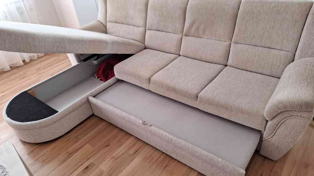 Sedací souprava s úložným prostorem a lůžkem - foto 4