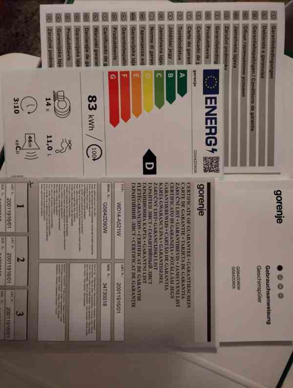 Myčka Gorenje 60cm GS620C10W  - foto 2