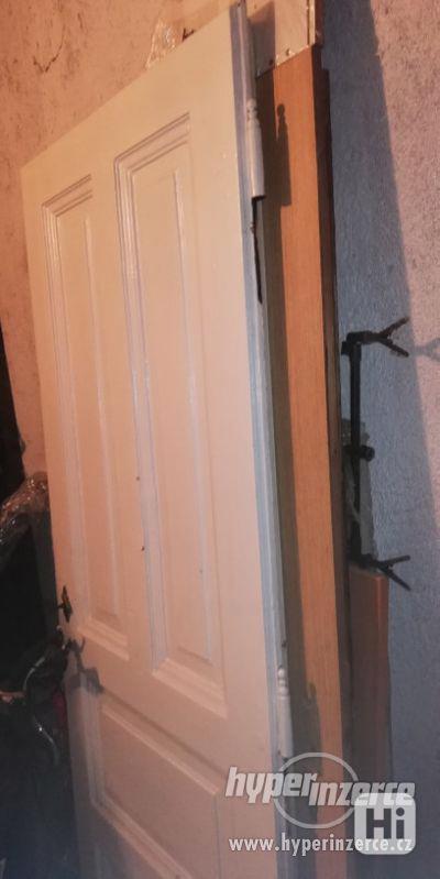 secesní dveře 800 mm kazety dřevo - foto 1