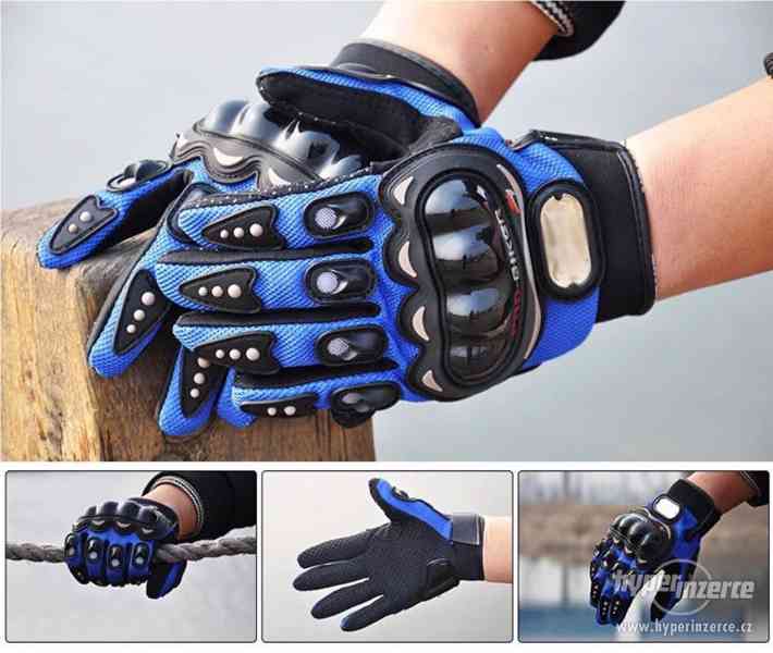 ! Moto / motorkářské 3D rukavice - 3 barvy ! - foto 3