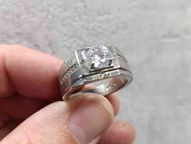 Krásný pánsky starý prsten, velikost 64 - foto 5