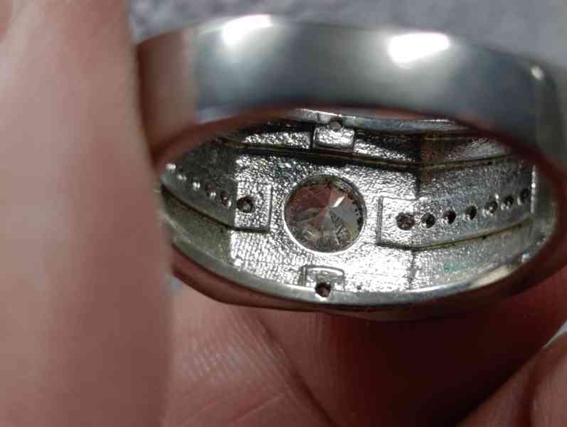 Krásný pánsky starý prsten, velikost 64 - foto 4