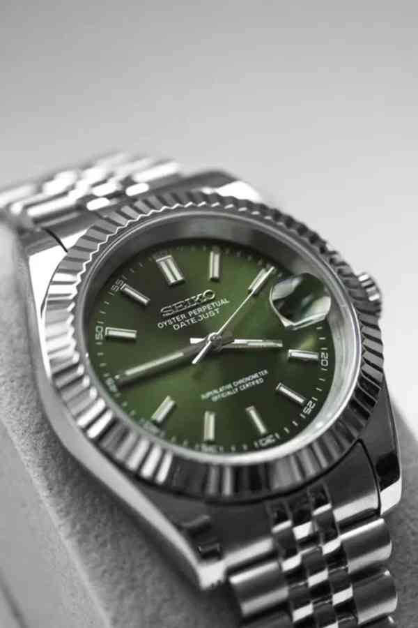 Hodinky SeikoMod Datejust Olive - foto 4