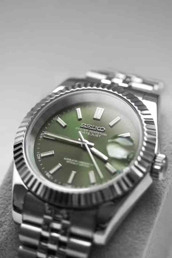 Hodinky SeikoMod Datejust Olive - foto 3