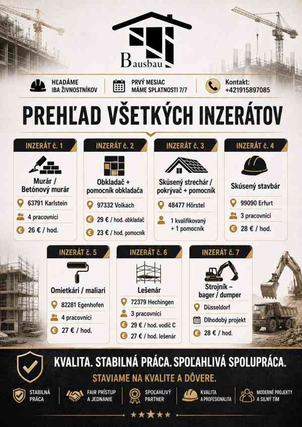 Práce v Německu pro živnostníky