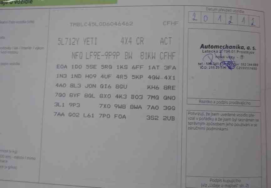Škoda Yeti, 2.0 TDI 4x4 (81 kw) r.v.2013 1.Majitel - foto 19