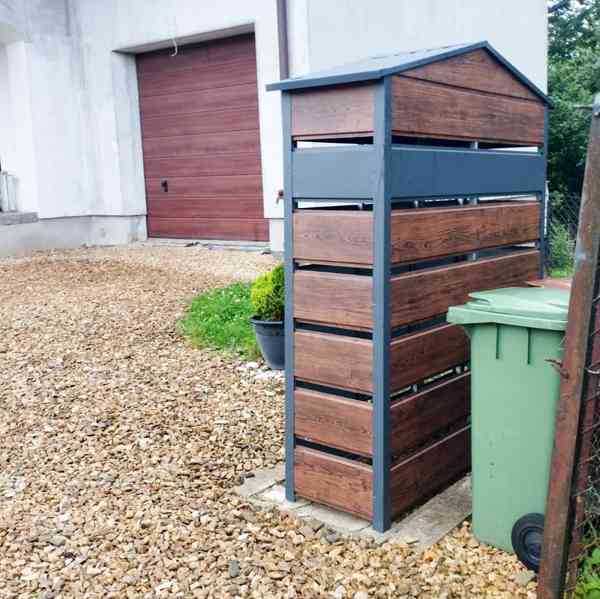 přístřešek na popelnice, sedlová střecha 1,5 m x 0,5m TS497 - foto 4