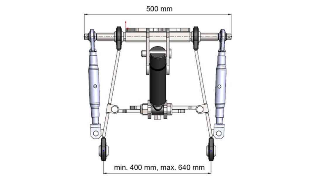 PŘEDNÍ HYDRAULIKA TRAKTORU CAT. 1 - ECO PRO TRAKTOR - foto 2