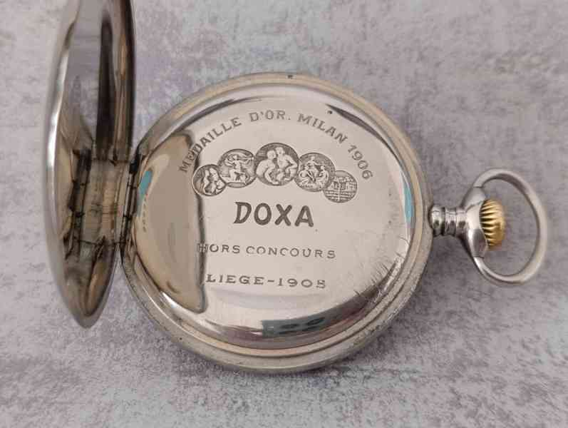 Staré 54mm velké švýcarské kapesní hodinky DOXA erotika - foto 5