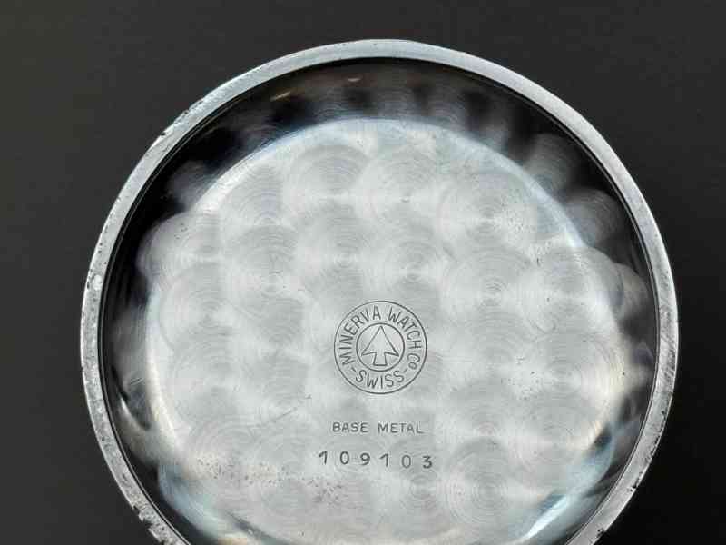 Švýcarské kapesní stopky MINERVA – funkční, krásný stav - foto 5